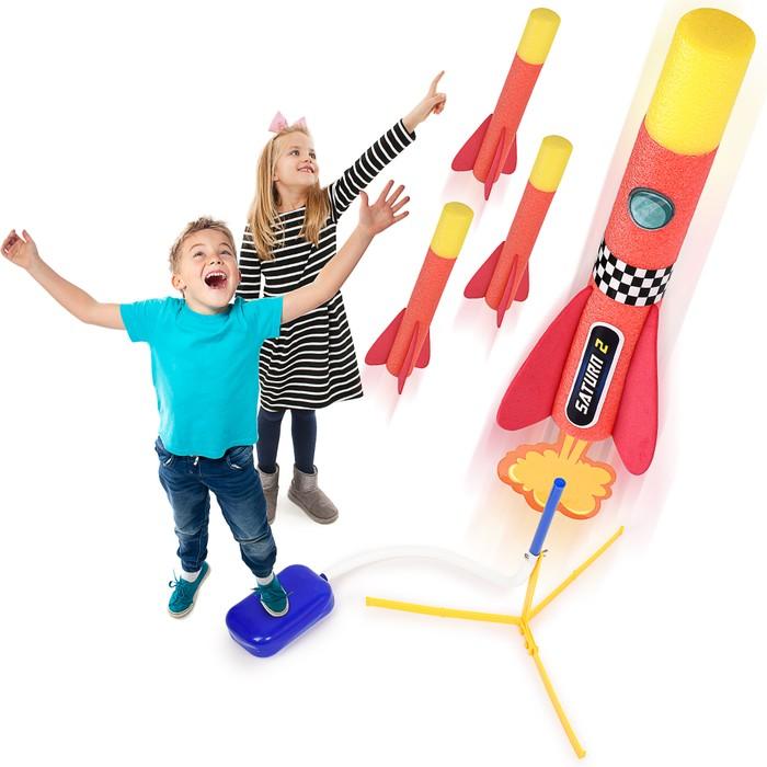Toy Rocket Launcher for Kids with 4 Foam Rockets & Launch Stand Toys & Games - DailySale