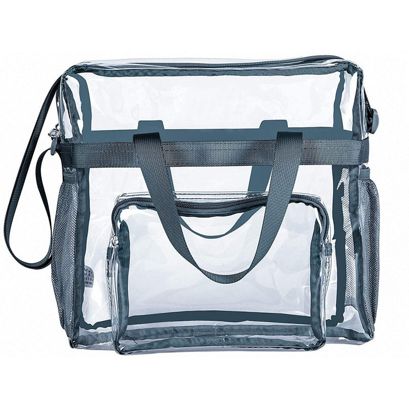 Transparent See Through Clear Tote Bag Bags & Travel Gray - DailySale