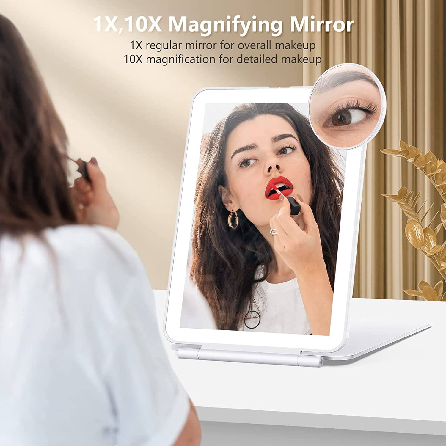 Travel Makeup Mirror with 10X Magnifying Mirror Beauty & Personal Care - DailySale