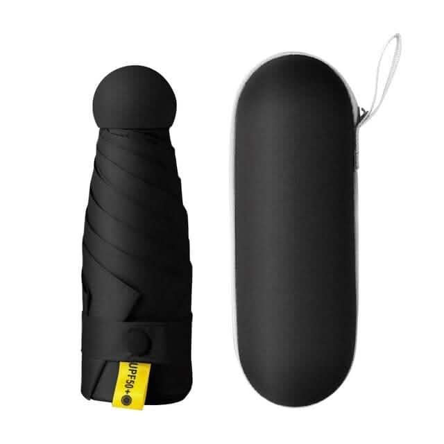 Travel Mini Umbrella for Purse Sports & Outdoors Black - DailySale