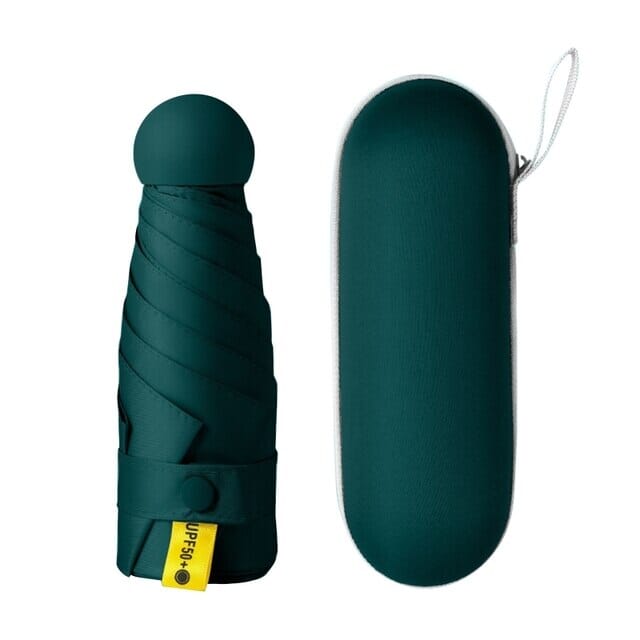 Travel Mini Umbrella for Purse Sports & Outdoors Dark Green - DailySale