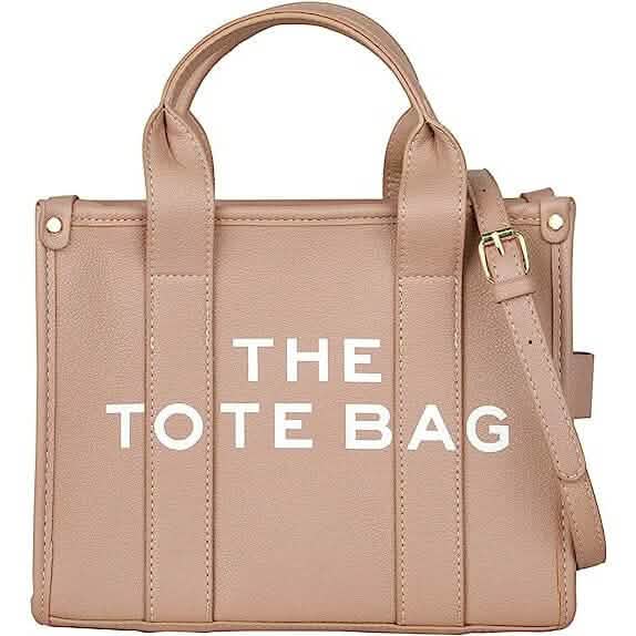 Trendy Leather Tote Bag Small Personalized Top Handle Crossbody Handbags Bags & Travel Khaki - DailySale