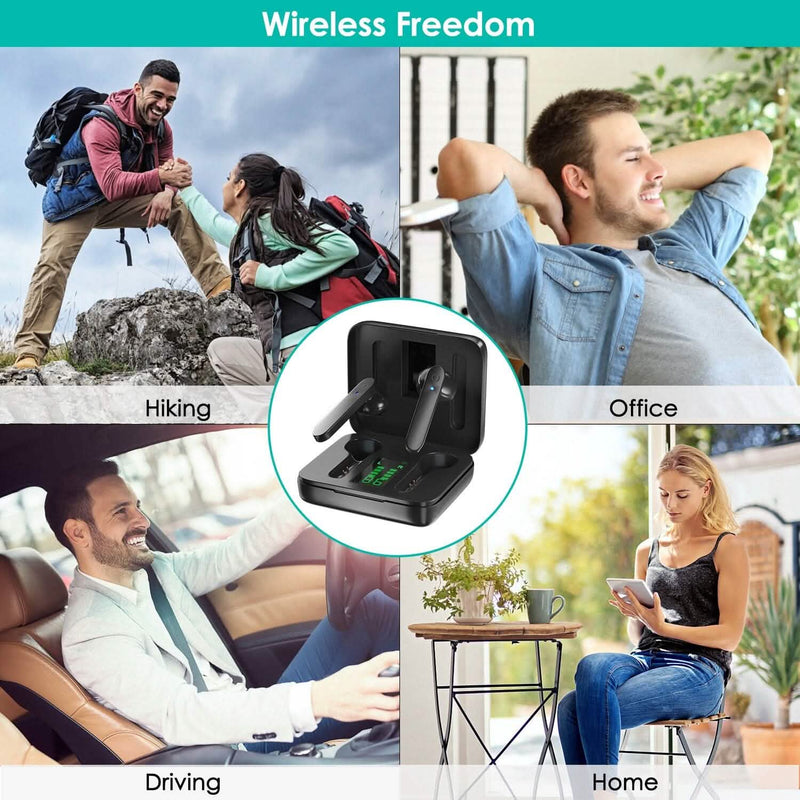 True Wireless Stereo V5.1 Earbuds Touch Control Headphones - DailySale