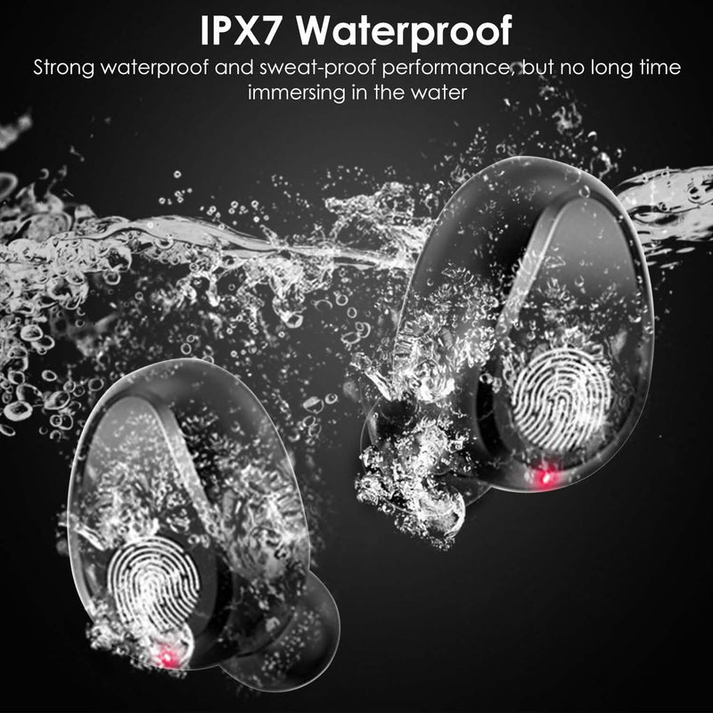 True Wireless V5.0 Earbuds with LED Display Magnetic Charging Dock Headphones & Audio - DailySale