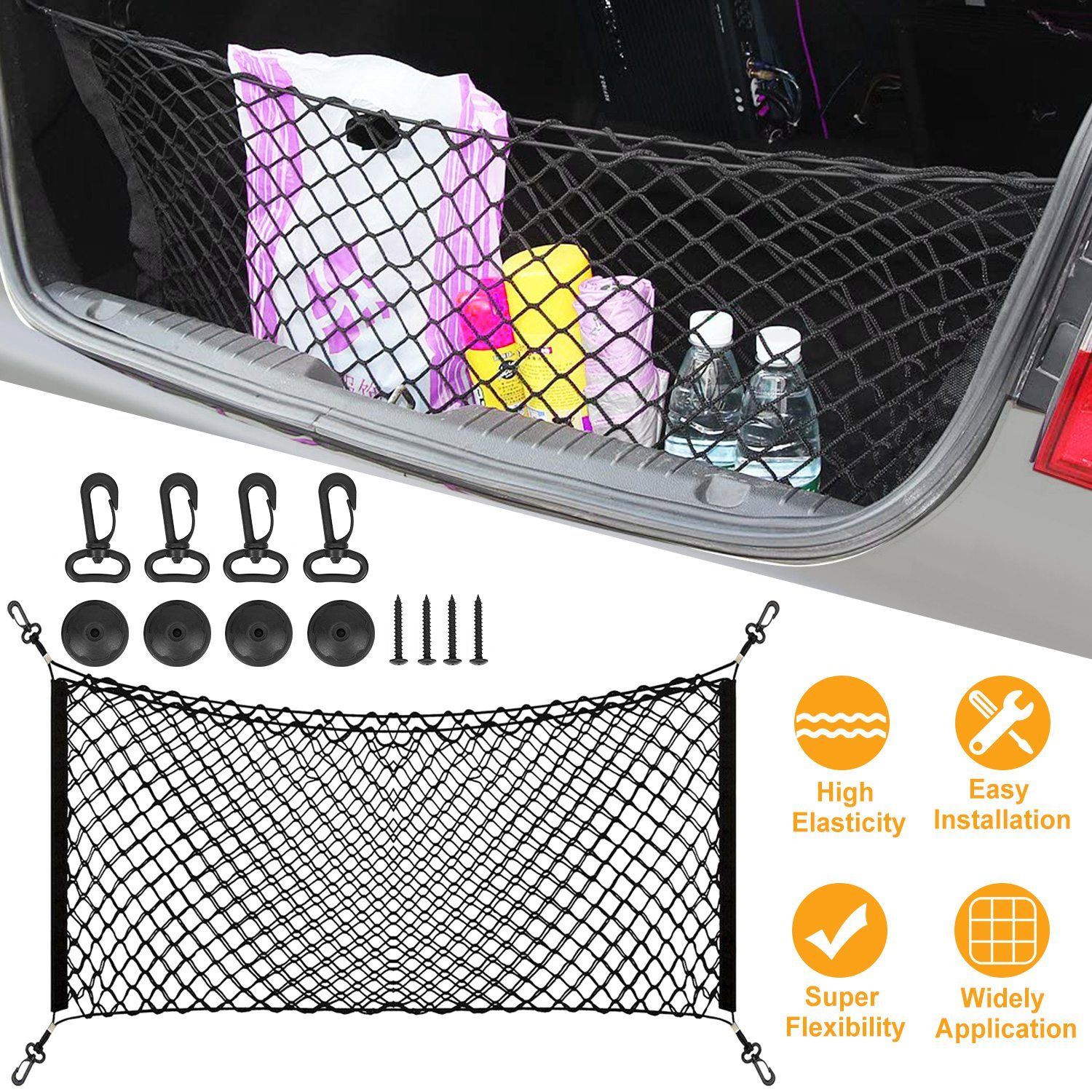 Trunk Cargo Net Stretchable Universal Automotive - DailySale