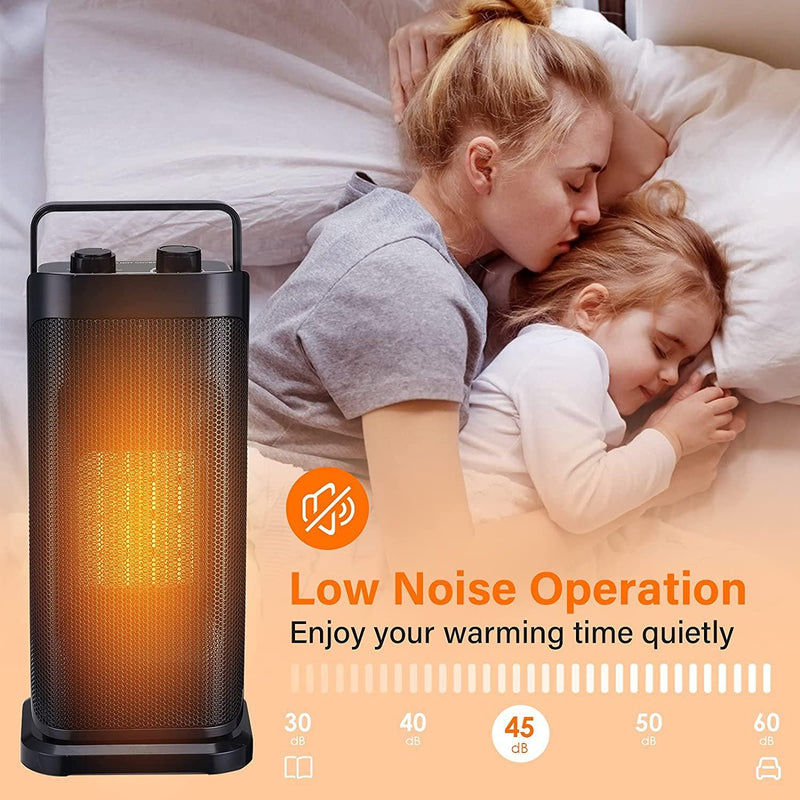 Trustech Ceramic Space Heater with Tip-Over Overheat Protection Household Appliances - DailySale
