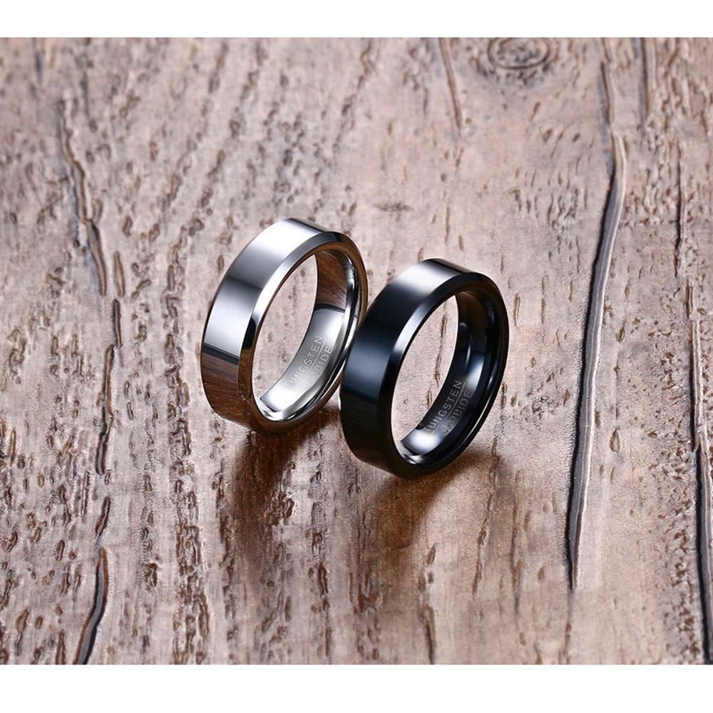 Tungsten Carbide Ring Mirrored Polished Plain Wedding Engagement Band Rings - DailySale