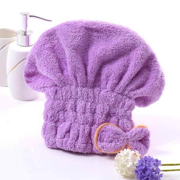 Turban Quick Hair Hats Wrapp Towels Bathing Bath Purple - DailySale