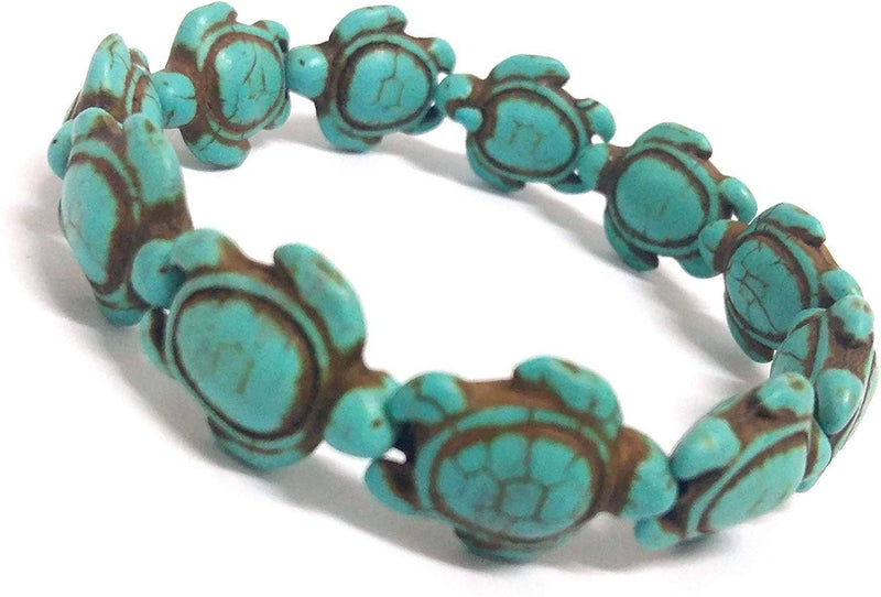 Turquoise Handmade Hawaiian Sea Turtles Bracelet Jewelry - DailySale