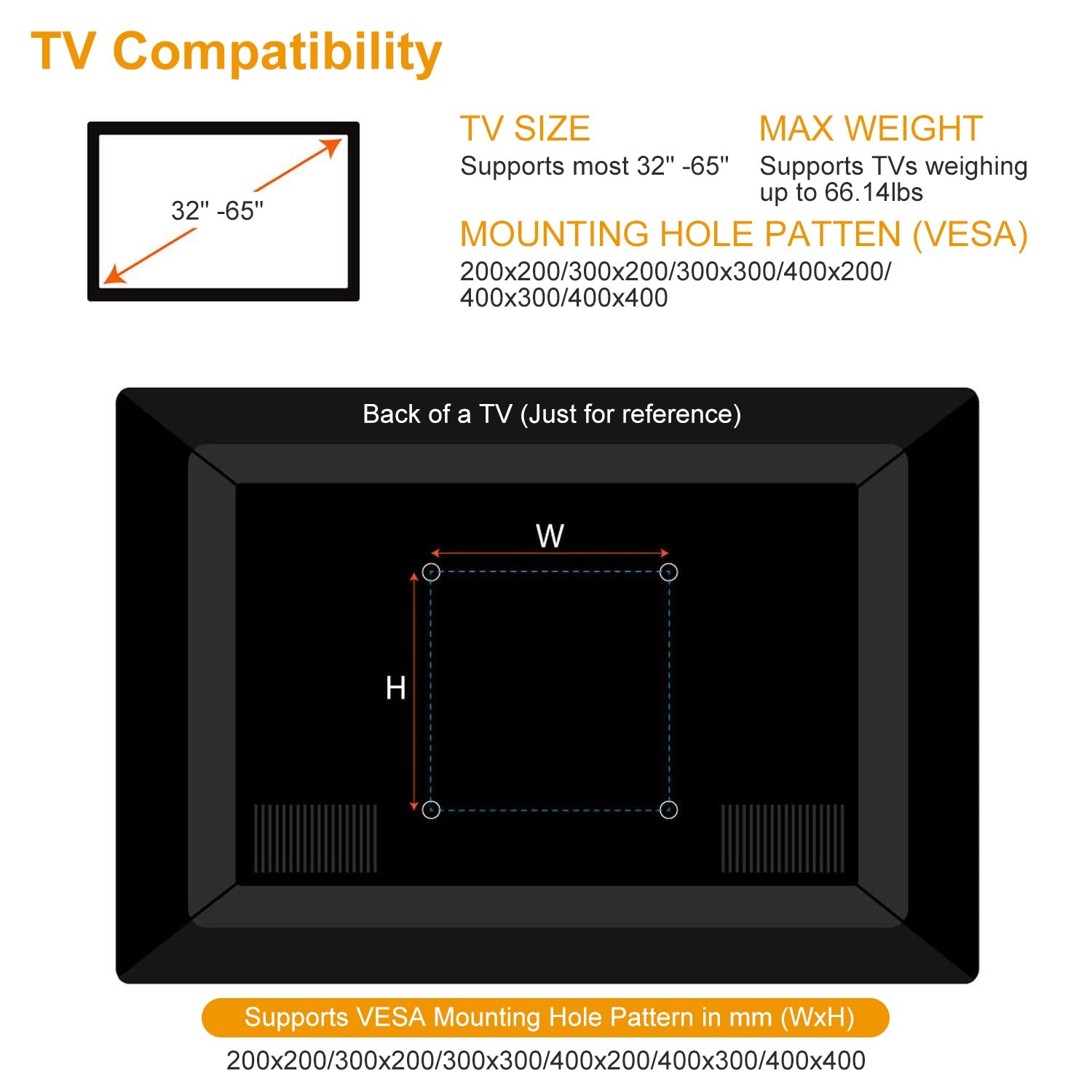 TV Wall Mount Bracket Support 32-65 inch Flat TV TV & Video - DailySale