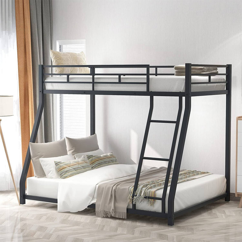 Twin Over Full Low Bunk Bed with Ladder Furniture & Decor - DailySale