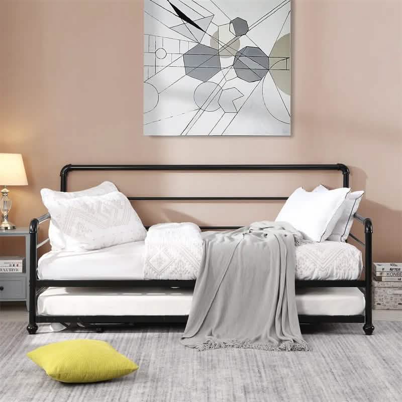 Twin Size Daybed with Adjustable Trundle Furniture & Decor - DailySale