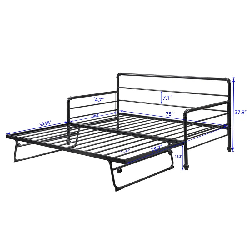 Twin Size Daybed with Adjustable Trundle Furniture & Decor - DailySale