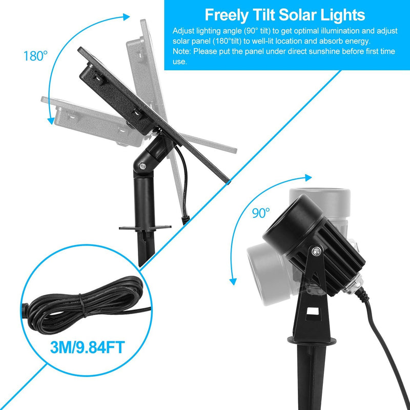 Twin Solar Spotlight Outdoor Light Outdoor Lighting - DailySale