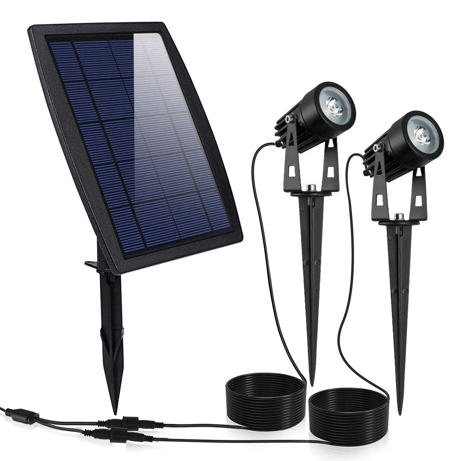 Twin Solar Spotlight Outdoor Light Outdoor Lighting - DailySale