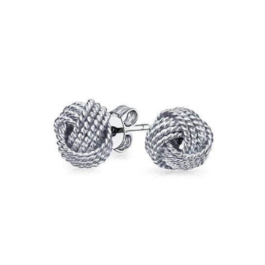 Twisted Love Knot Stud Earrings Earrings - DailySale