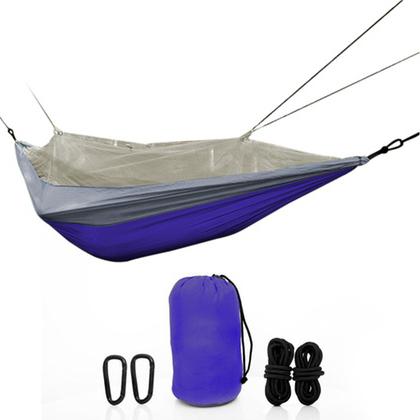 Two-Person Parachute Hammock with Built-in Mosquito Net & Carry Pouch