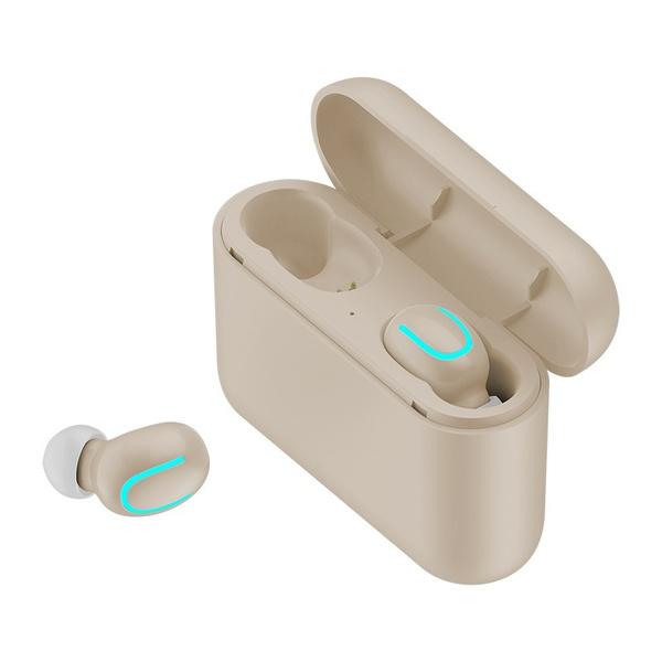 TWS Bluetooth 5.0 Sports Stereo Touch Control In-Ear Earphones with Charging Case Headphones & Audio Khaki - DailySale