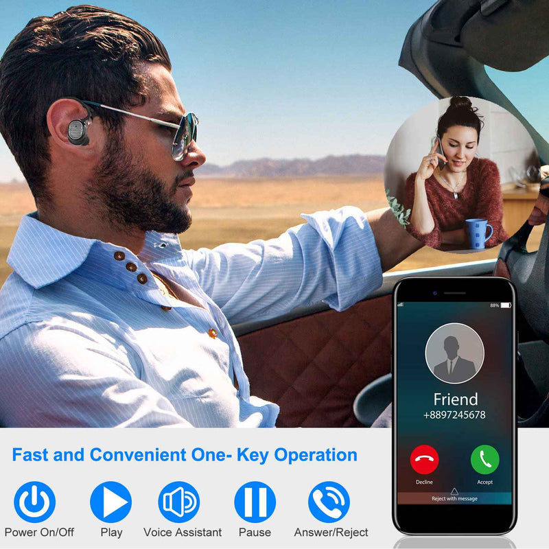 TWS Wireless 5.0 Earbuds IPX4 Touch In-Ear Stereo Earphone Headphones & Audio - DailySale