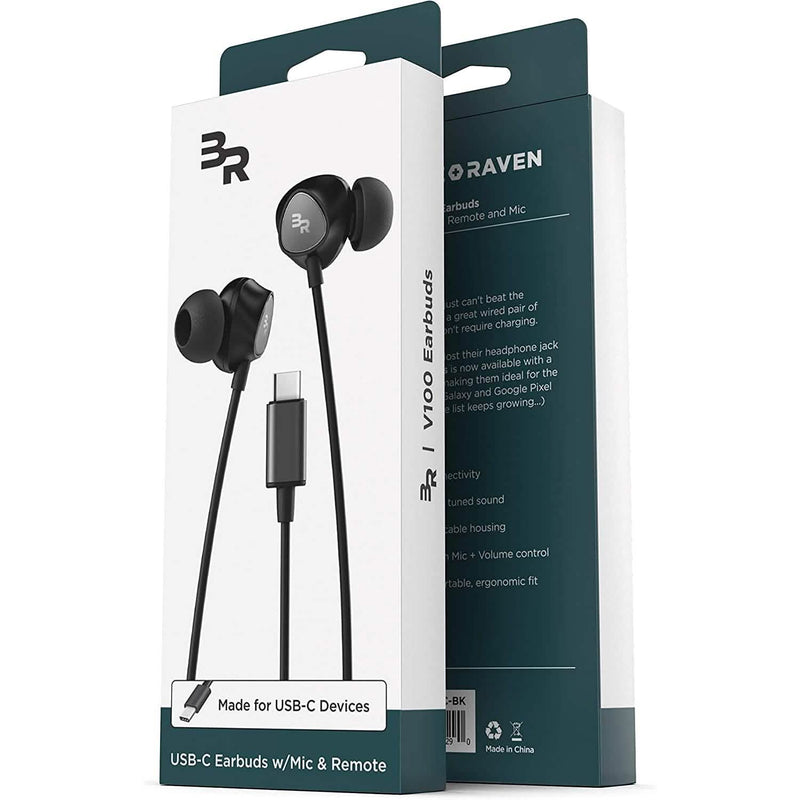 Type C Headphones, In-Ear Wired Earbuds with Microphone & Volume Control Mic Earphones Headphones - DailySale