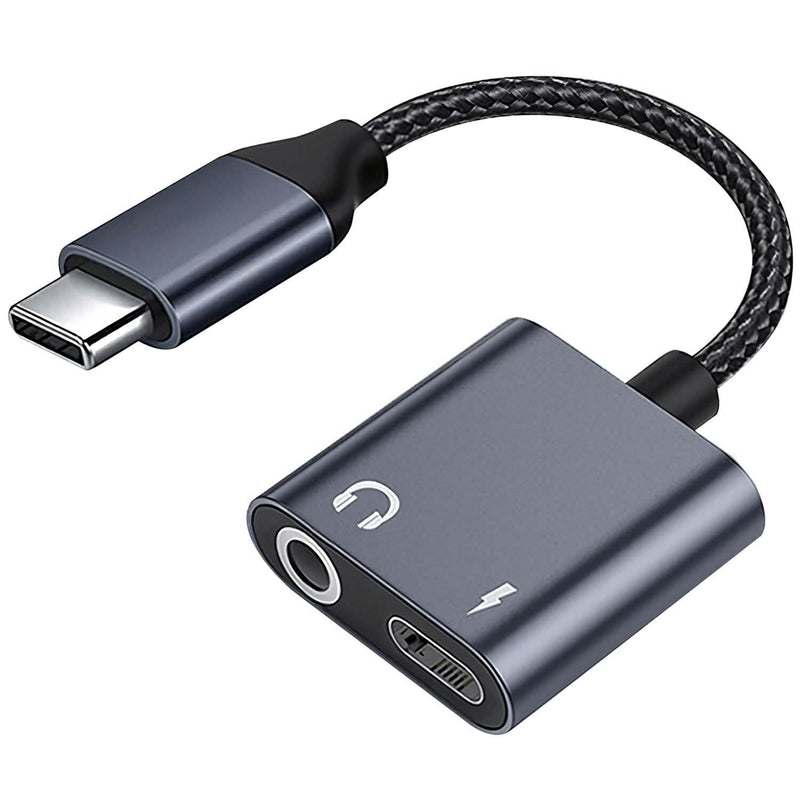 Type C to 3.5mm Headphone Charger Adapter USB C to Aux Audio Jack Mobile Accessories - DailySale