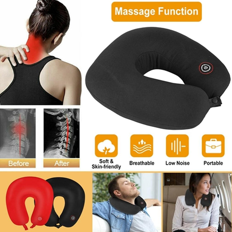 U-Shaped Massage Travel Neck Pillow Wellness & Fitness - DailySale