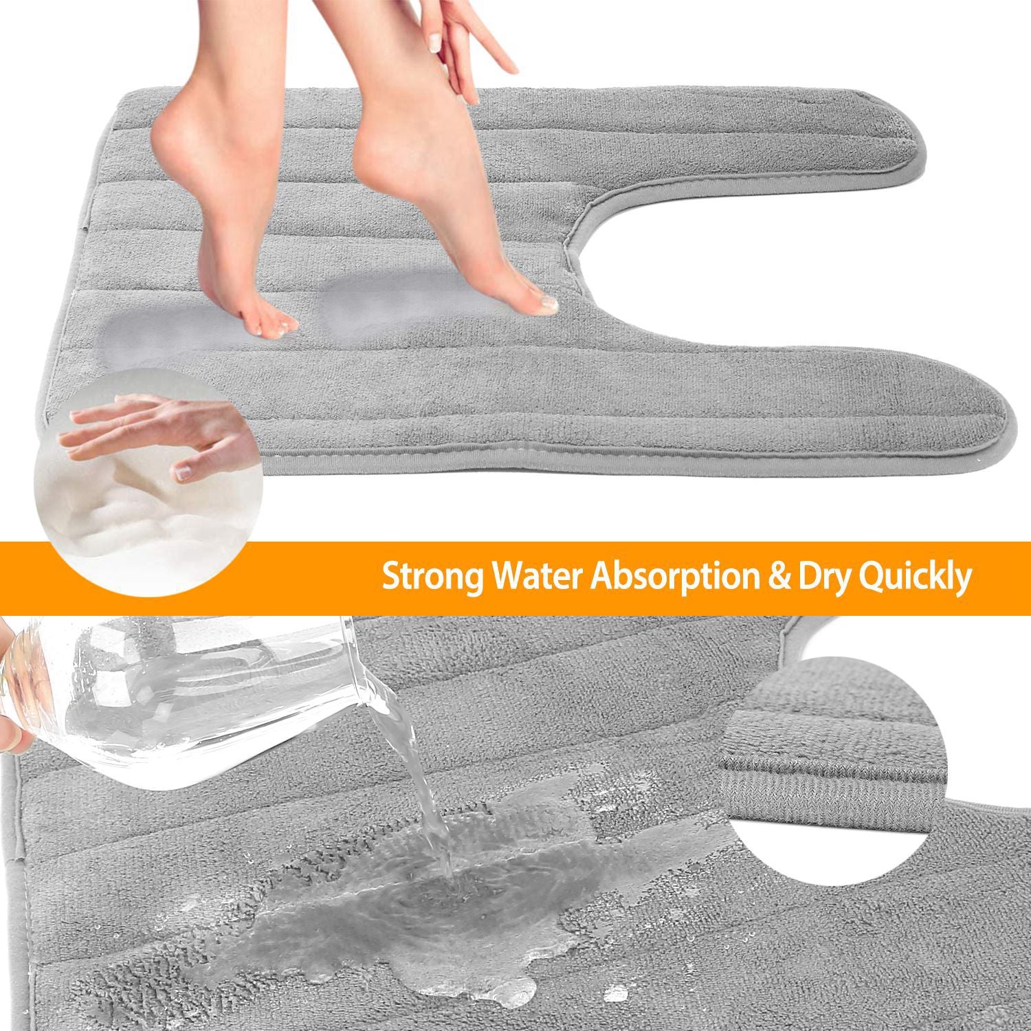 U Shaped Non-slip Toilet Mat Bath - DailySale