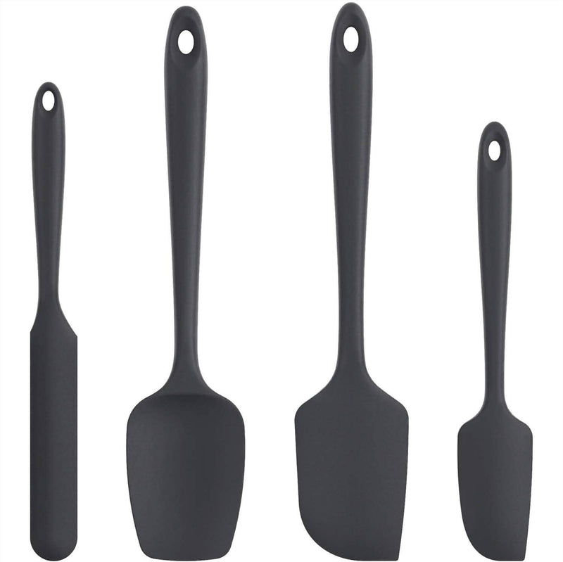 U-Taste Silicone Spatula Set with 480 Degrees Fahrenheit Heat Resistant Kitchen & Dining Black - DailySale