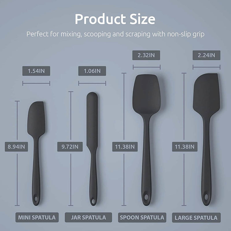 U-Taste Silicone Spatula Set with 480 Degrees Fahrenheit Heat Resistant Kitchen & Dining - DailySale