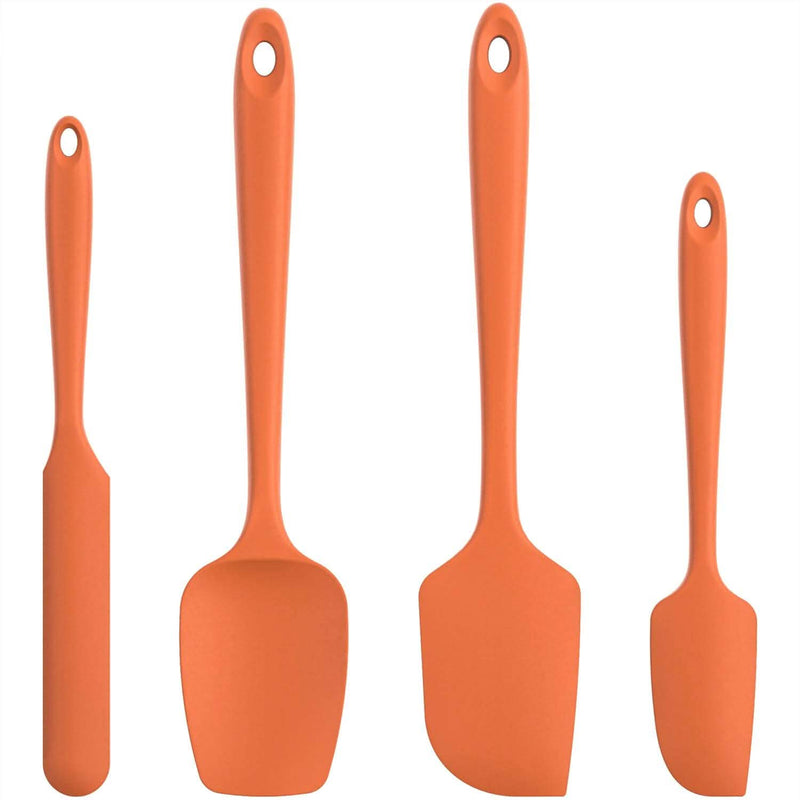 U-Taste Silicone Spatula Set with 480 Degrees Fahrenheit Heat Resistant Kitchen & Dining Orange - DailySale