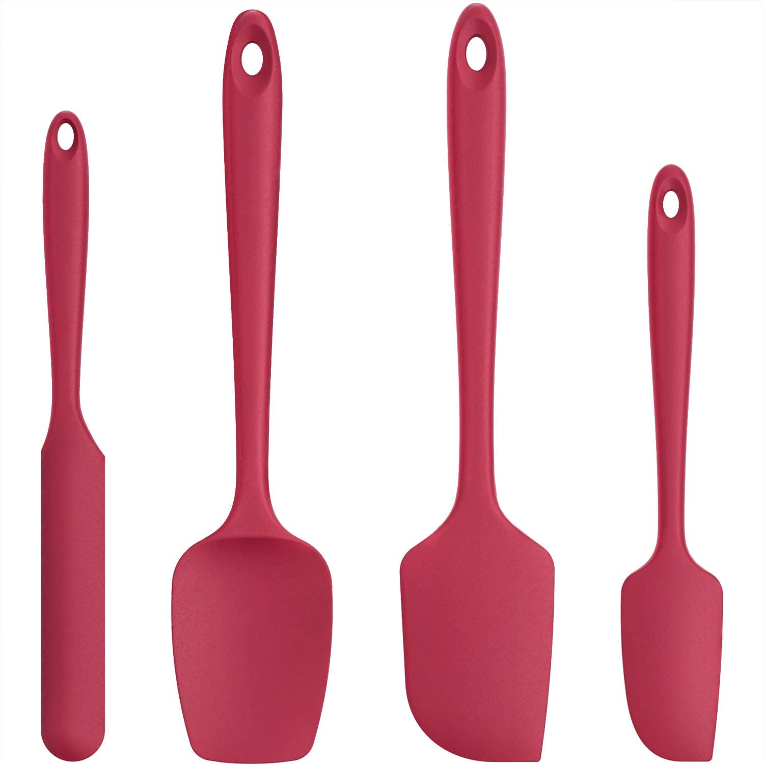 U-Taste Silicone Spatula Set with 480 Degrees Fahrenheit Heat Resistant Kitchen & Dining Red - DailySale