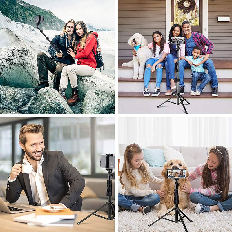 4 Usage examples of UBeesize 51" Extendable Tripod Stand with Bluetooth Remote