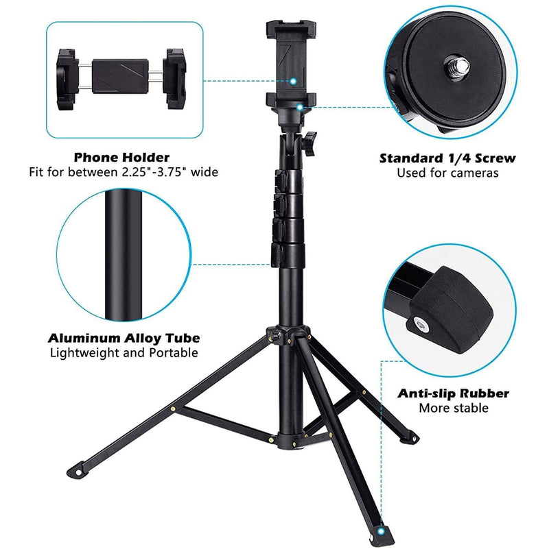 Key featured of a UBeesize 51" Extendable Tripod Stand with Bluetooth Remote, available at Dailysale