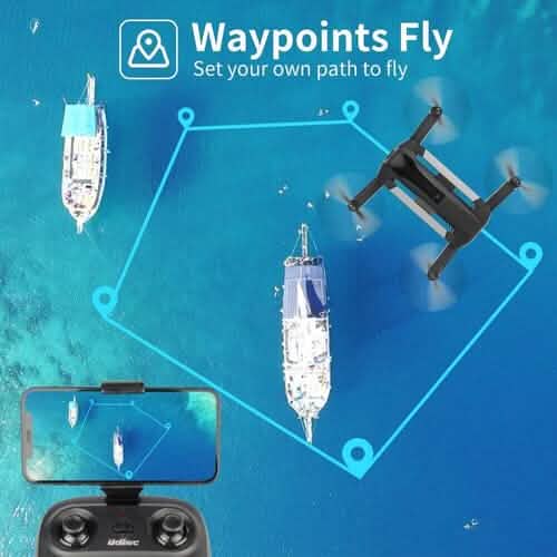 UDIRC Foldable RC Drone FPV WiFi Quadcopter w/ 720P HD Camera & 2 Batteries U73 Cameras & Drones - DailySale