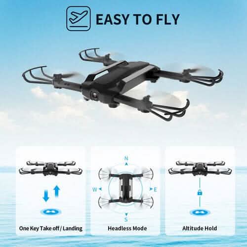 UDIRC Foldable RC Drone FPV WiFi Quadcopter w/ 720P HD Camera & 2 Batteries U73 Cameras & Drones - DailySale