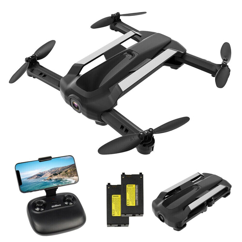 UDIRC Foldable RC Drone FPV WiFi Quadcopter w/ 720P HD Camera & 2 Batteries U73 Cameras & Drones - DailySale
