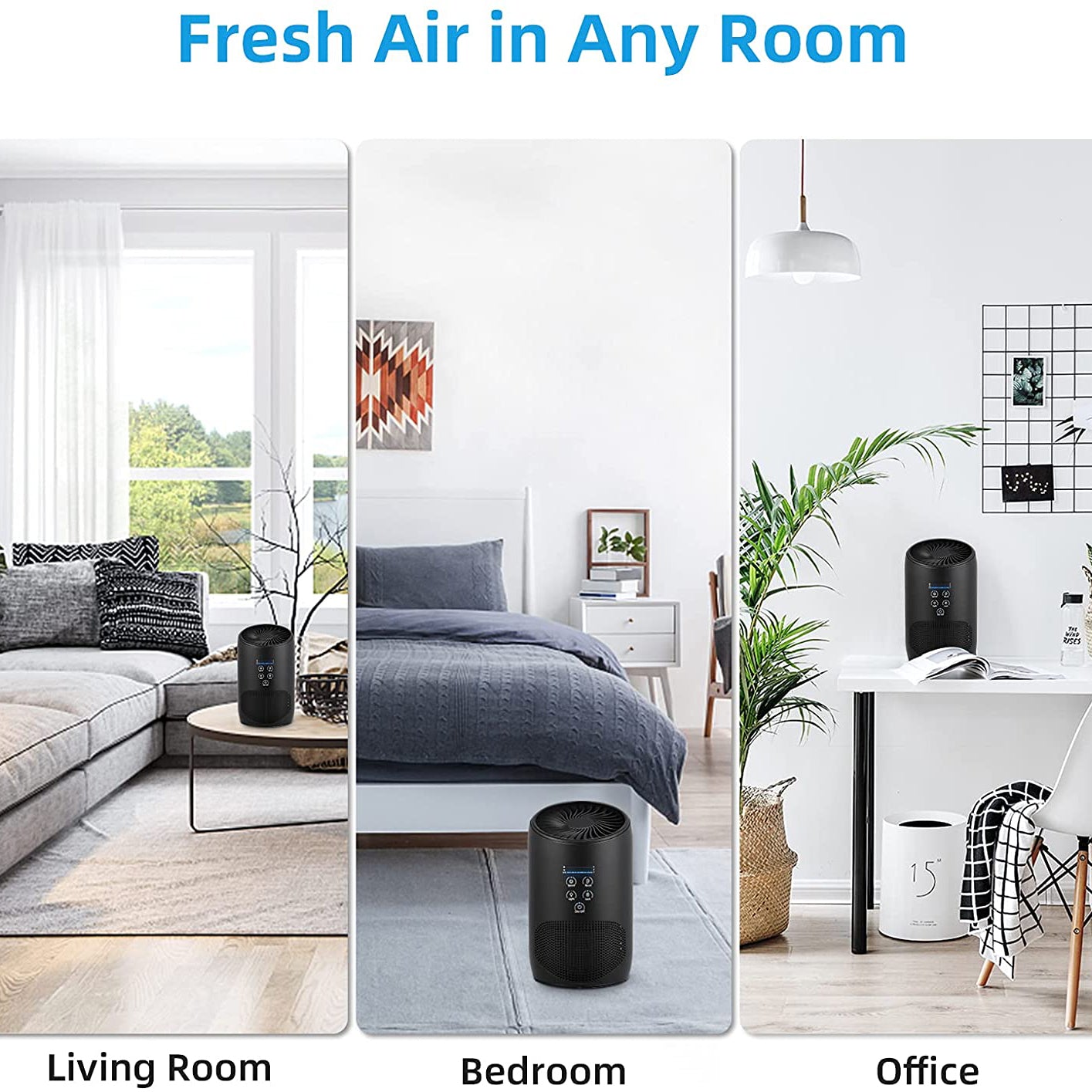 Ultra Quiet HEPA Air Purifier for Home Bedroom Wellness - DailySale