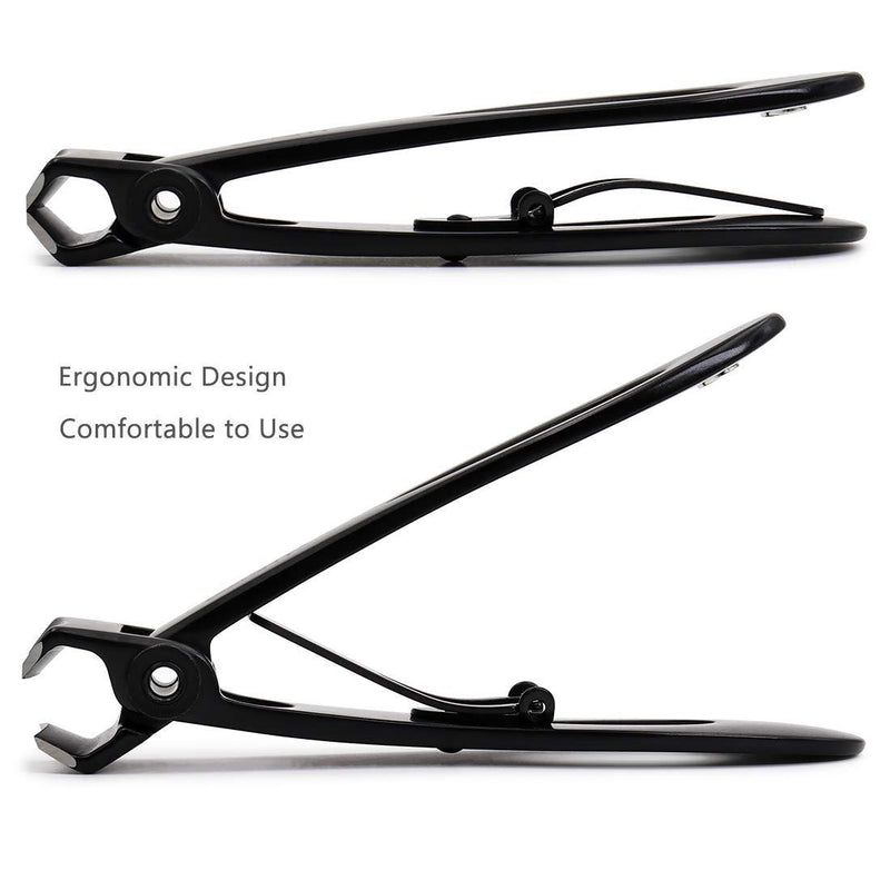 Two Ultra Wide Jaw Opening Nail Clippers shown in the open and closed position