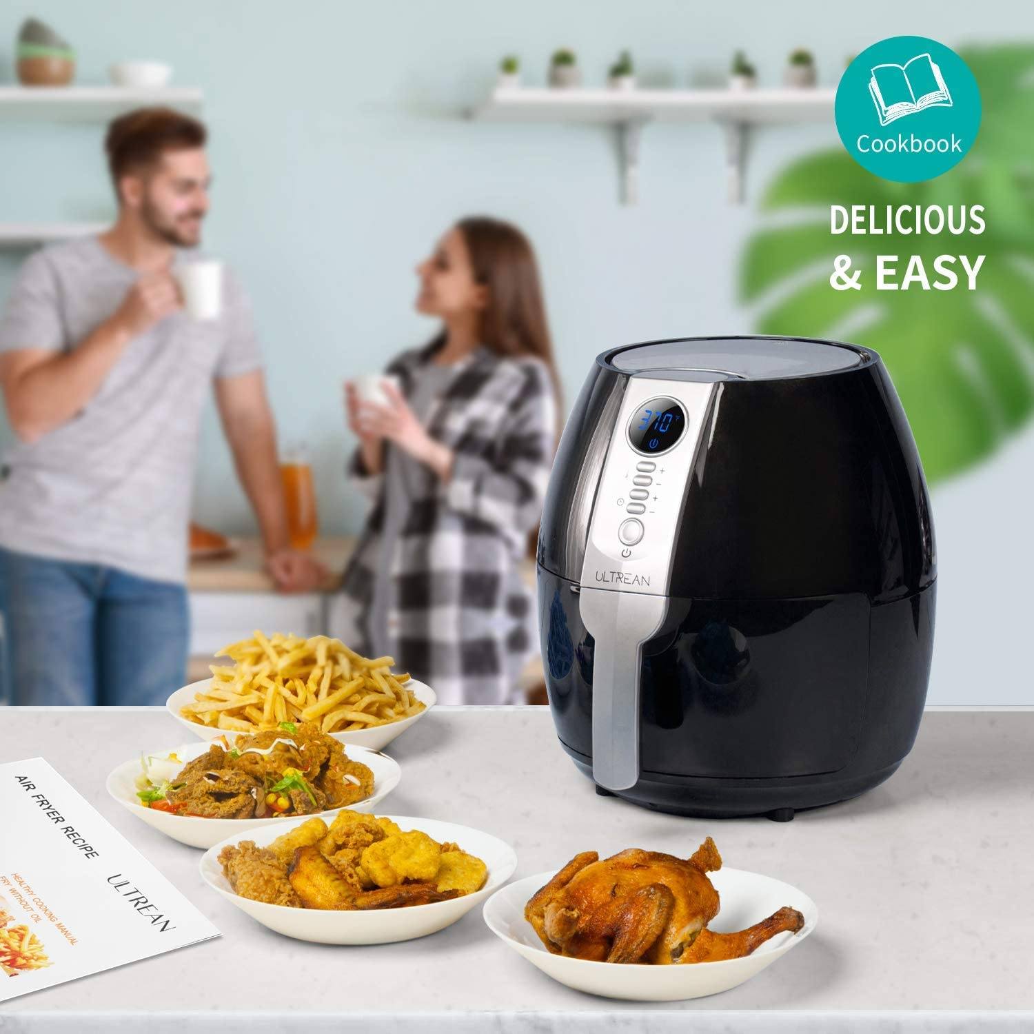 Ultrean Air Fryer, 4.2 Quart (4 Liter) Electric Hot Air Fryer Kitchen Appliances - DailySale