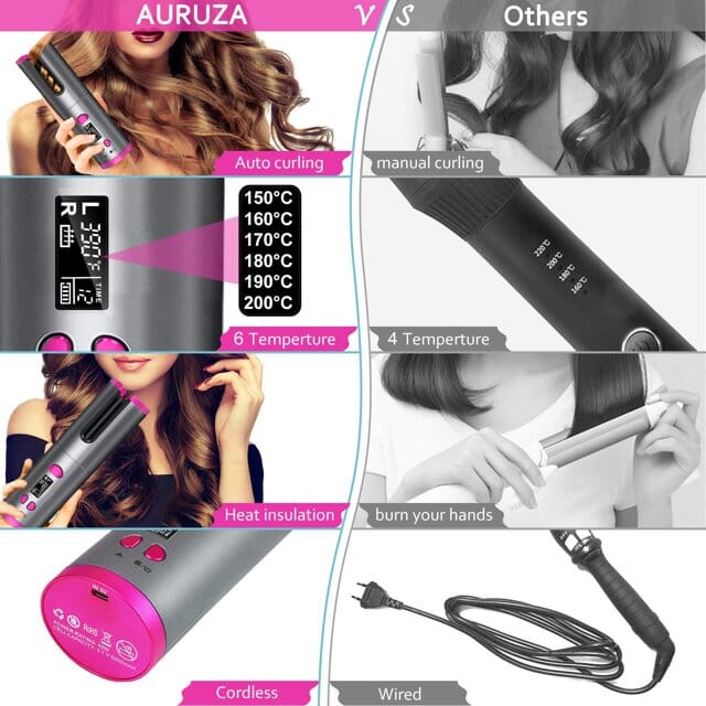 Unbound Cordless Automatic Hair Curler Beauty & Personal Care - DailySale