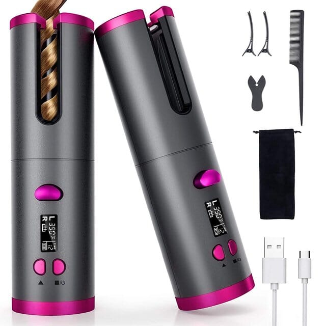 Unbound Cordless Automatic Hair Curler Beauty & Personal Care Gray - DailySale