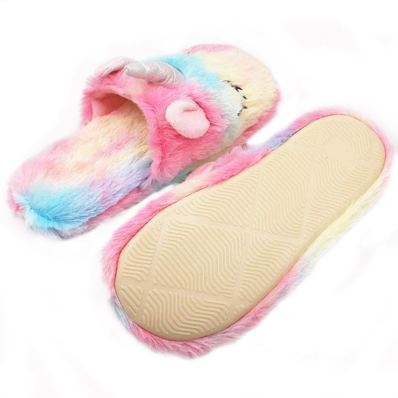 Unicorn Plush Slippers & Eye Mask Set Women's Shoes & Accessories - DailySale
