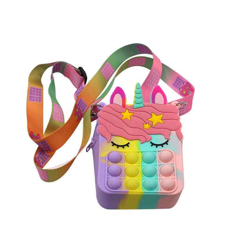 Unicorn Push POP Bag Bags & Travel Rainbow - DailySale