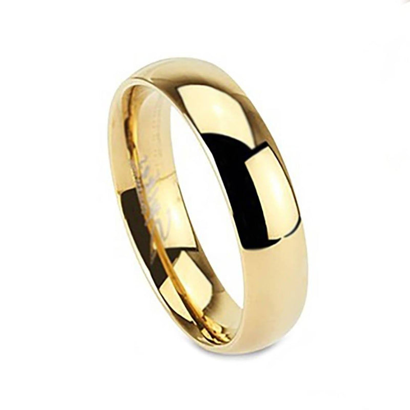 Unisex 316L Stainless Steel Ring - Assorted Colors and Sizes Men's Apparel 7 Gold - DailySale