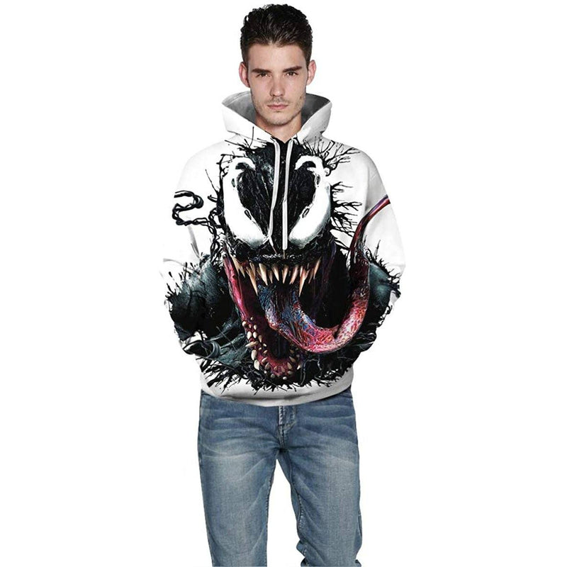 Unisex 3D Pattern Venom Printed Hoodies Men's Outerwear - DailySale