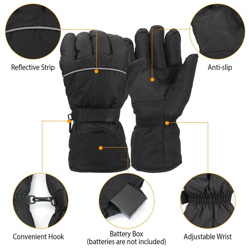 Unisex Battery Powered Heated Waterproof Gloves Sports & Outdoors - DailySale