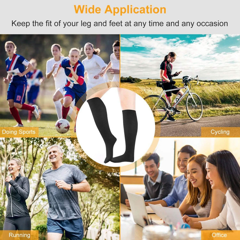 Unisex Compression Socks 15-20 mmHg Graduated Support Sports Fitness Wellness - DailySale