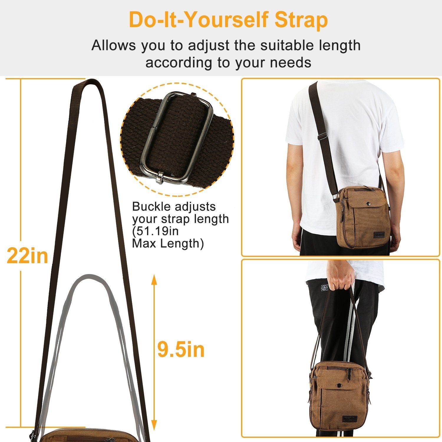 Unisex Crossbody Bags Canvas Bags & Travel - DailySale