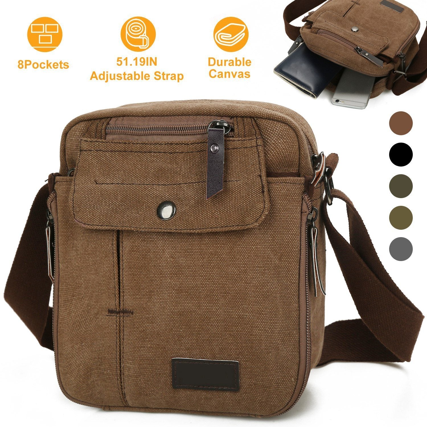 Unisex Crossbody Bags Canvas Bags & Travel - DailySale