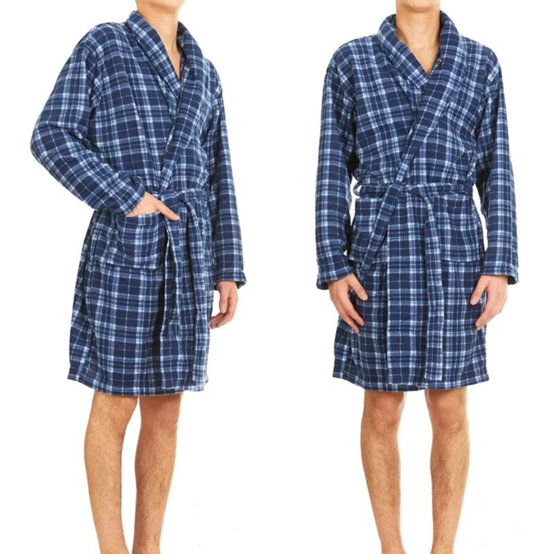 Unisex Fleece Robe with Pockets - Assorted Colors Women's Apparel Blue - DailySale